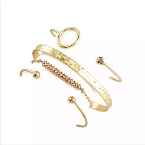 LAST 1🌟 bracelet set gold crystal dainty - Picture 2 of 3